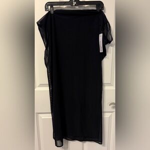 Shapermint Black Sheer Sleeve Blouse
